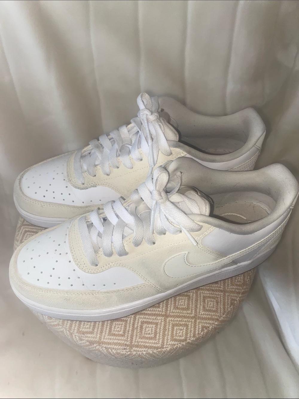 Nike Low-Top Sneakers in White and Cream